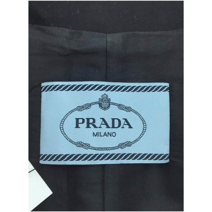 Prada Nylon Houndstooth Fade Print Sless Zipper Dress