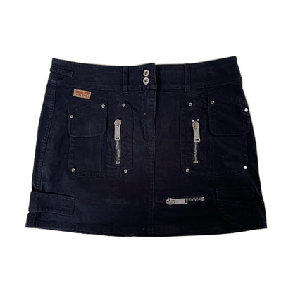 Moschino Jeans Utility Zipper Mini Skirt