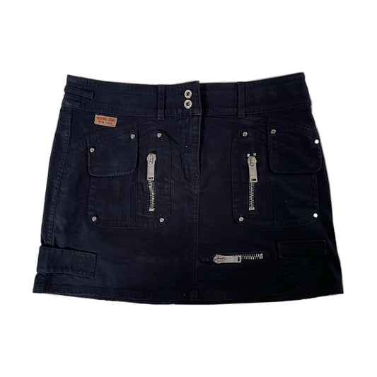 Moschino Jeans Utility Zipper Mini Skirt
