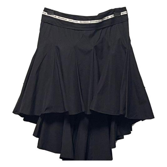 Dolce & Gabbana Waist Logo Band Assymetrical Flare Skirt