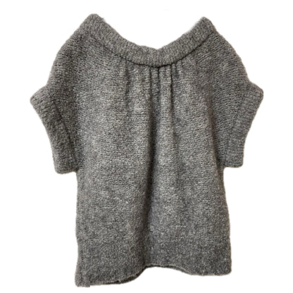 Philosophy by Alberta Ferretti Grey Sailor Neck SS Knit  w Ribbon