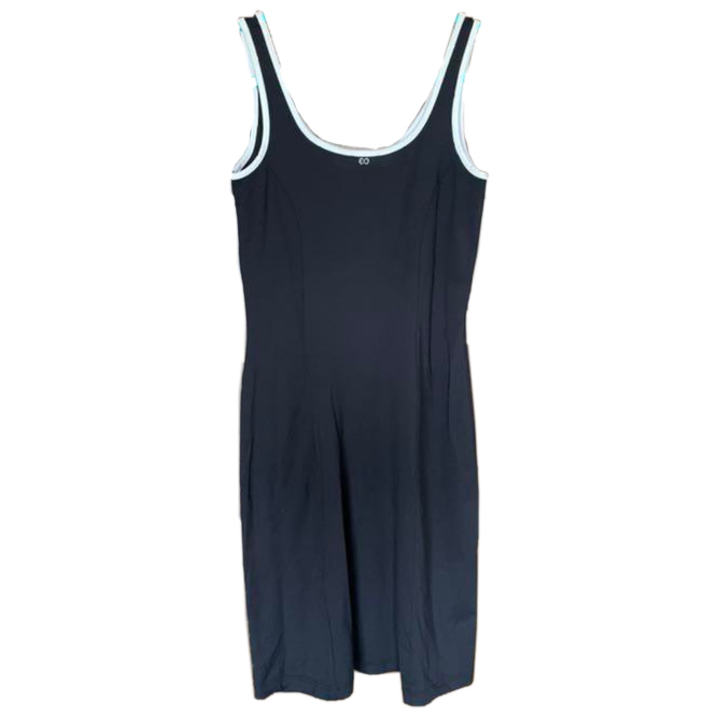 Escada Sport Contrast Trim Sweetheart Midi Babydoll Dress