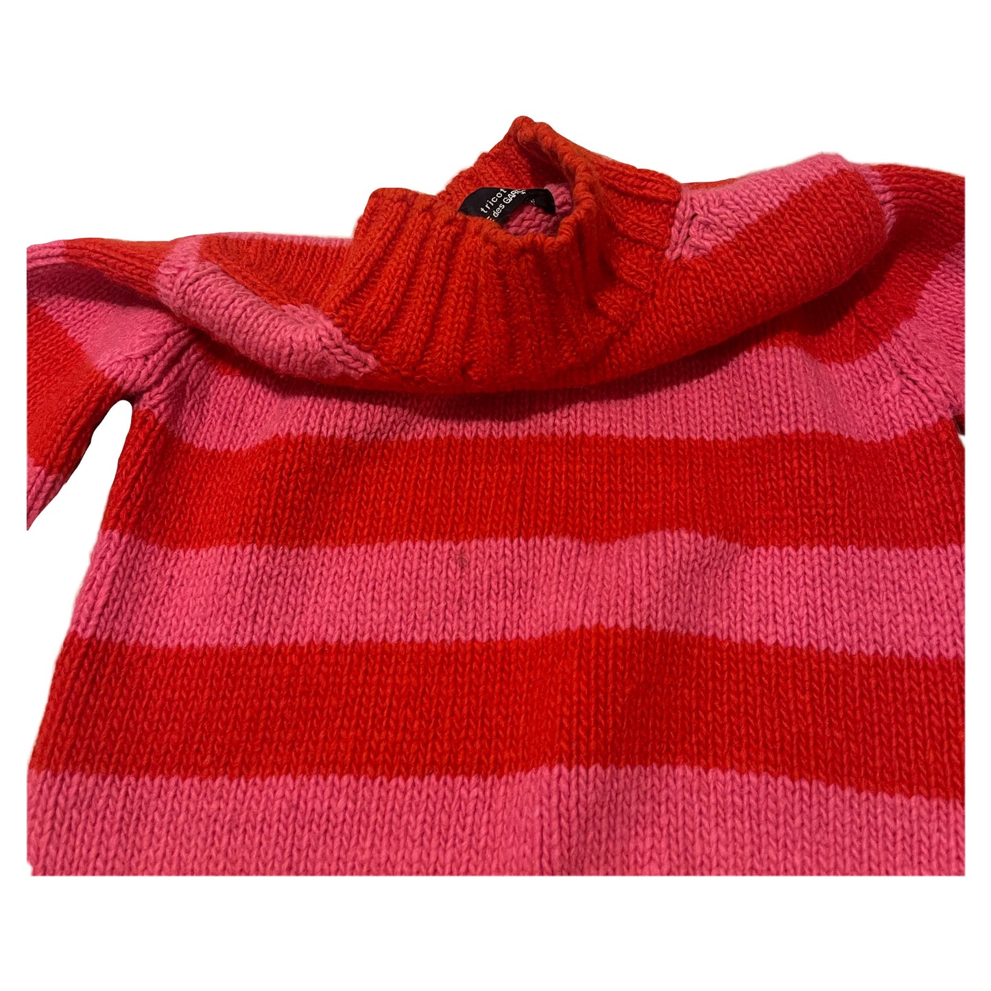 Comme Des Garcons Horizontal Stripe Turtleneck Jumper