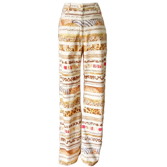 Salvatore Ferragamo Safari Stripe High Waist Jeans