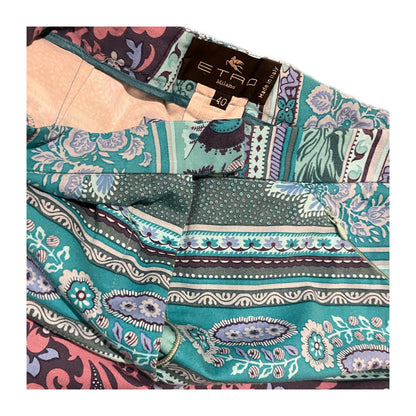 Etro Paisley Floral Print High Waisted Pants