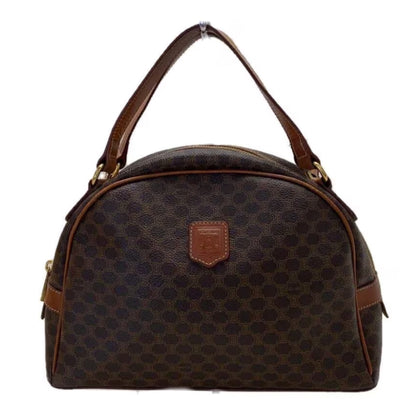 Celine Macadam Leather Monogram Double Strap Handbag