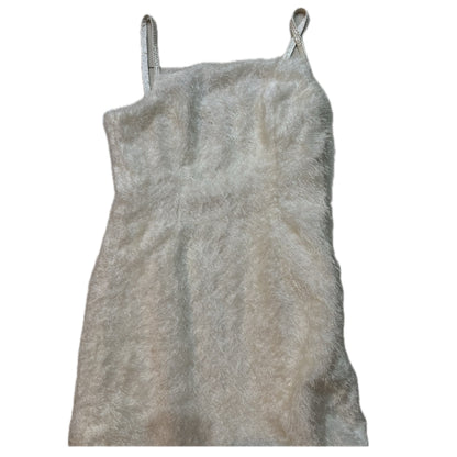 Balenciaga Mode Fluffy Square Neck Spaghetti Pearl Strap w Layered Skirt Dress