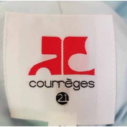 Courreges Glitter Baby Blue Motor Snap Button Coat