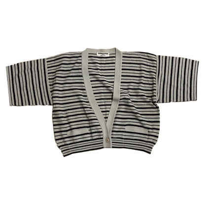 Sonia Rykiel Stripe V Neck SS Boxy Cardigan
