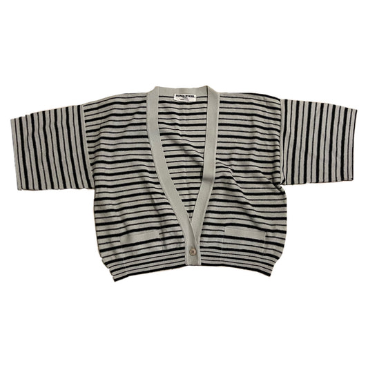 Sonia Rykiel Stripe V Neck SS Boxy Cardigan