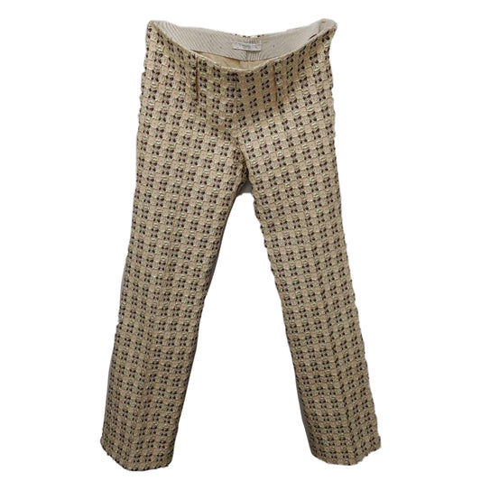 Prada Metallic Tweed Tile Print Trousers