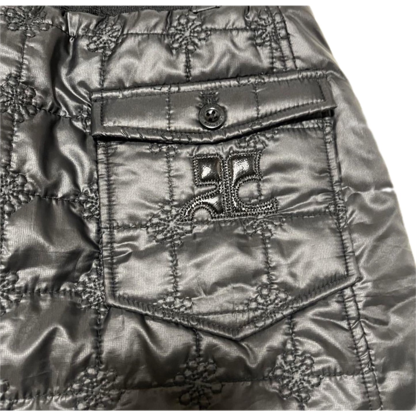 Courreges Mini Nylon Puffer Quilted Skirt