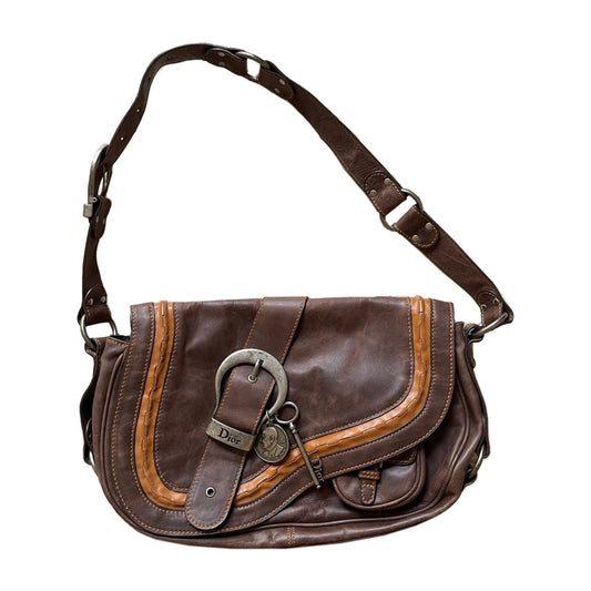 Christian Dior Brown Saddle Gaucho Bag