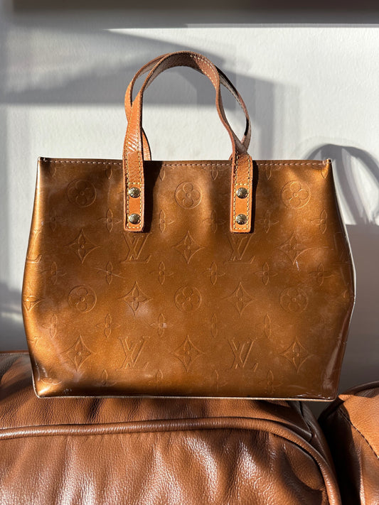 Louis Vuitton Bronze Vernis Enamel Monogram Handbag