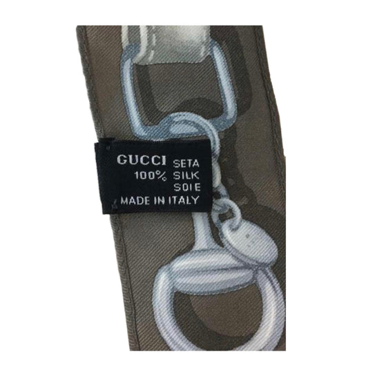 Gucci Silk Chain Print Handkerchief Scarf Top