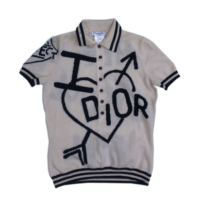 Christian Dior I Love Dior Skool Girl Short Sleeve Knit Polo