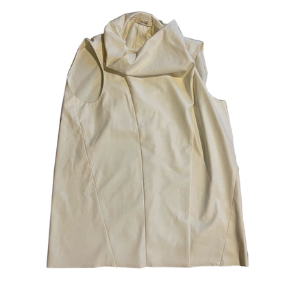 Celine Faux Leather Mock Neck Sless Top