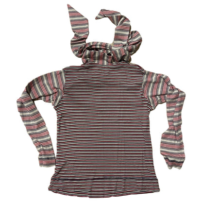 Vivienne Westwood Red Label Stripe Keyhole Shoulder LS Tie Top