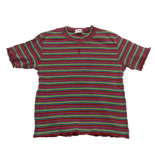 Yves Saint Laurent YSL Logo Multi Stripe Tee