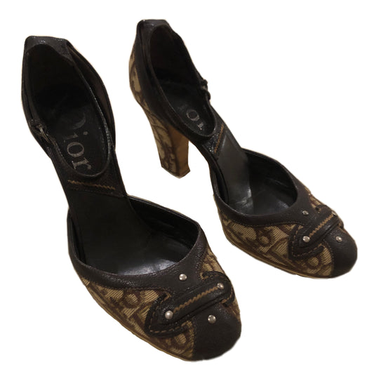 Christian Dior Brown Trotter Mary Jane Heels
