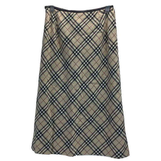Burberry London Nova Check Mini Buckle Midi Skirt