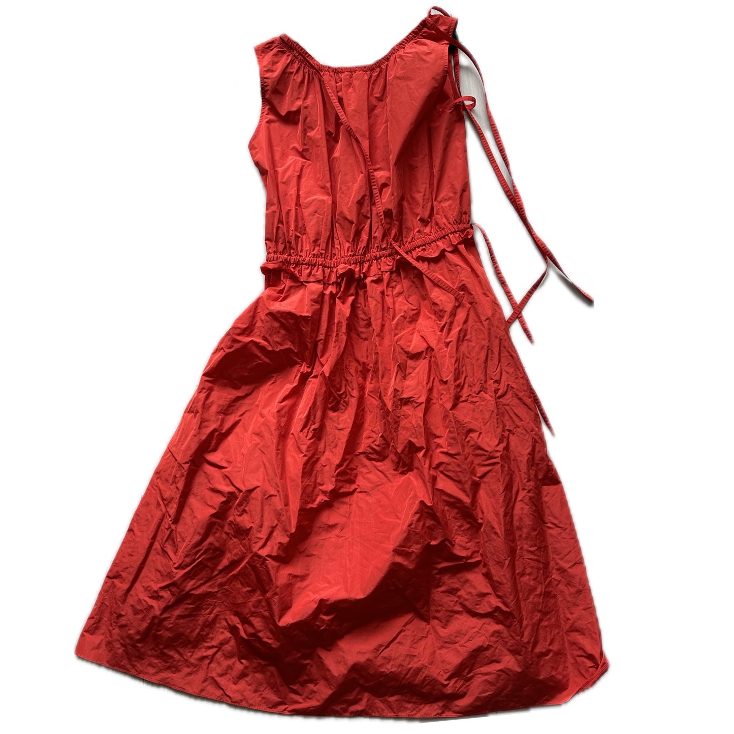 Kenzo Multi Tie Scoop Neck Sless Red Midi dress