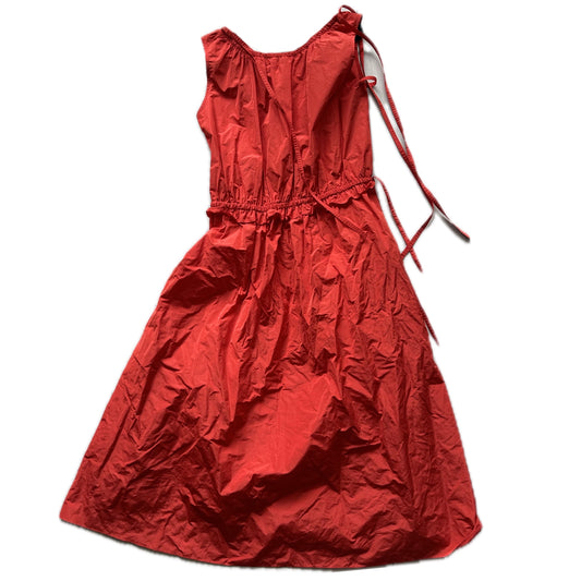 Kenzo Multi Tie Scoop Neck Sless Red Midi dress