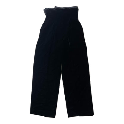Yves Saint Laurent Velvet High Waist Wide Leg Bow Pants