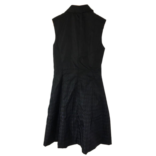 Prada Nylon Houndstooth Fade Print Sless Zipper Dress