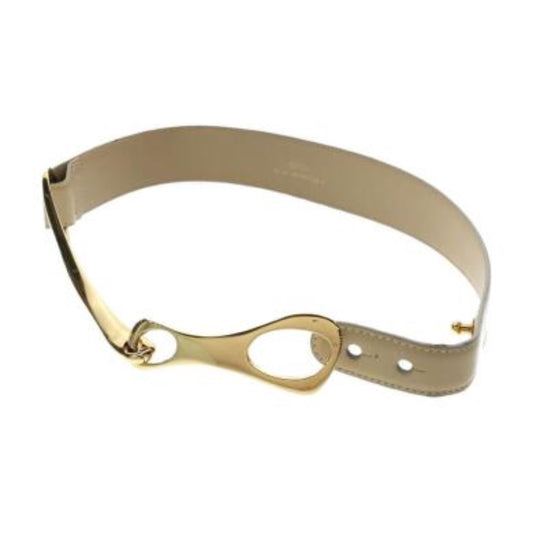 Gucci Leather Metal Tab Waist Belt