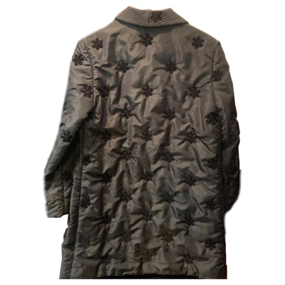 Giorgio Armani Floral Beaded Nylon Puffer Coat