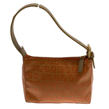Fendi Enamel Zucca Print Logo Handbag