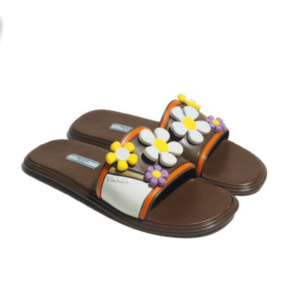 Prada Floral Rubber Slides