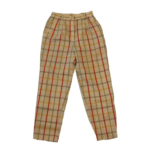 Christian Dior Sports Beige/Red/Yellow Check Pants