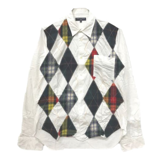 Comme Des Garcons Homme Argyle Diamond Embroidered Patch Shirt