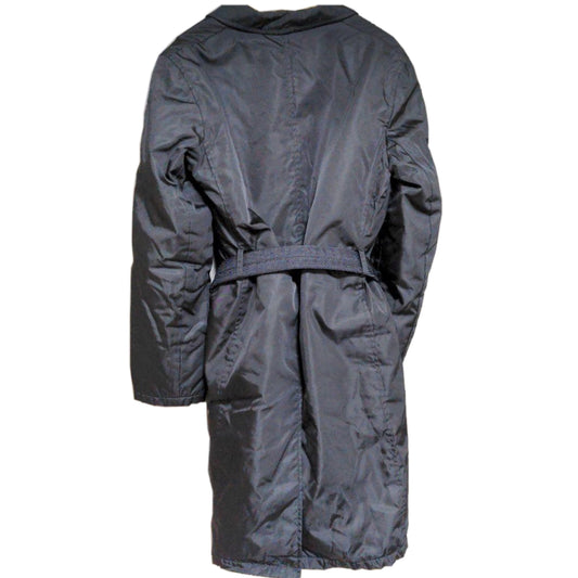 Prada Nylon Button Down Coat w Matching Belt