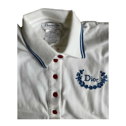Christian Dior Logo Long Sleeve Polo