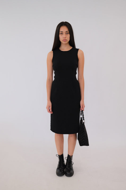 Dolce & Gabbana Tweed Wool Pencil zip Dress