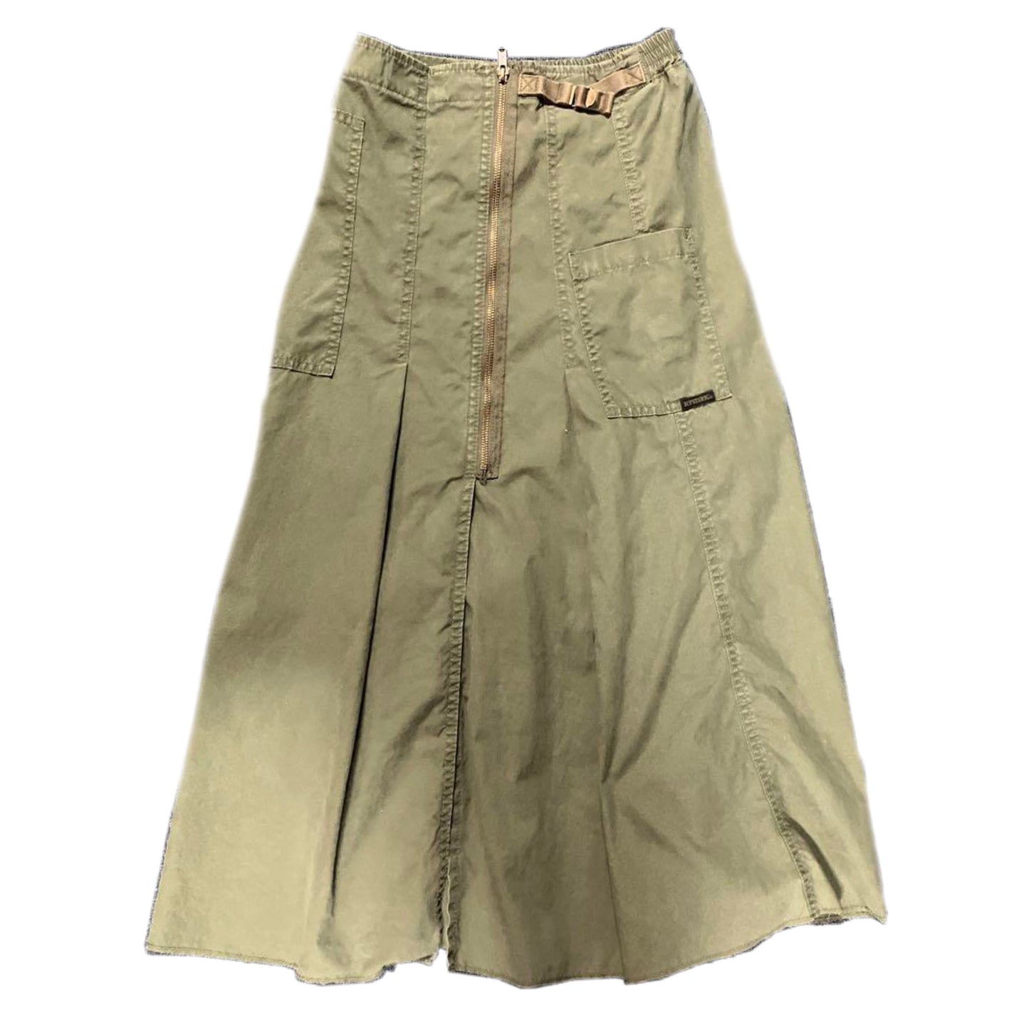 Hysteric Glamour Cargo Utility Elastic Waist Zipper Maxi Skirt