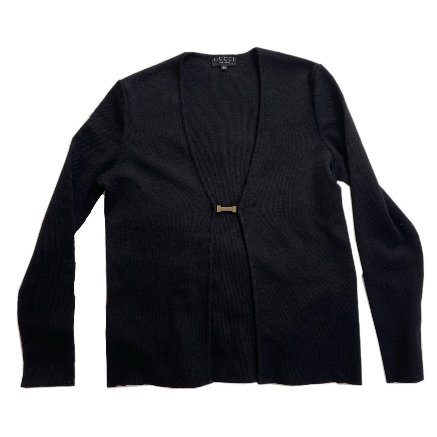 Gucci Knit Metal Logo Open LS Cardigan