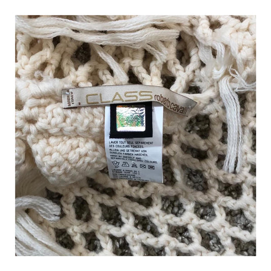 Roberto Cavalli Crochet Floral Poncho