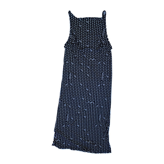 Fendi Black/White Tile FF Logo Print Midi Dress
