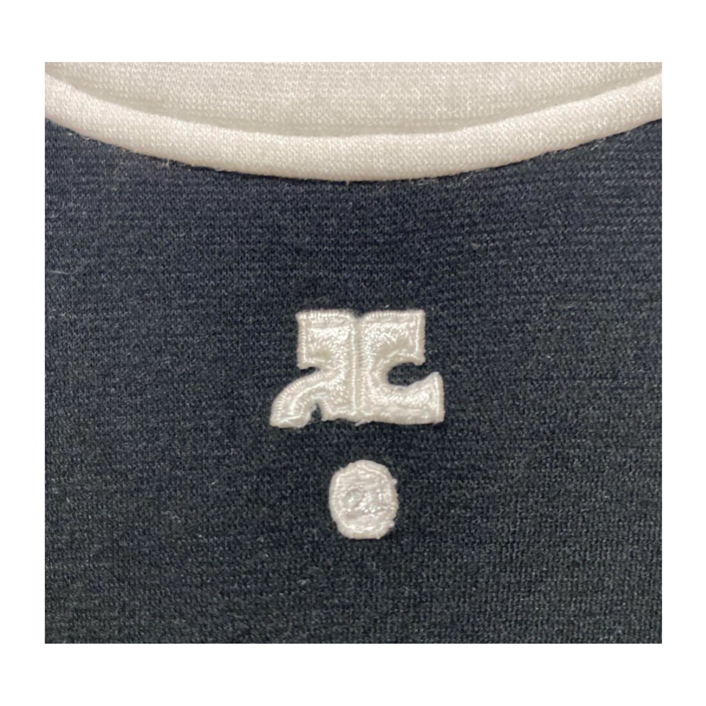 Courreges Contrast Block Sless Logo Dress