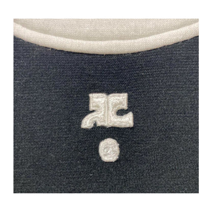 Courreges Contrast Block Sless Logo Dress
