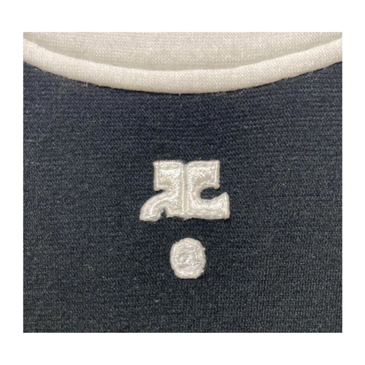 Courreges Contrast Block Sless Logo Dress