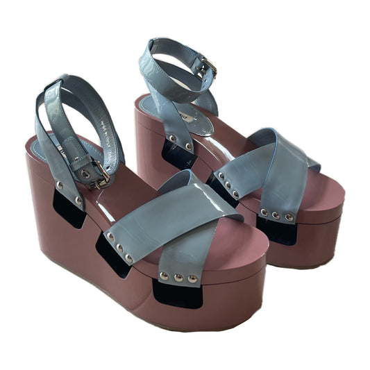 Miu Miu Pastel Stud Enamel Wedges