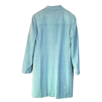 Courreges Glitter Baby Blue Motor Snap Button Coat