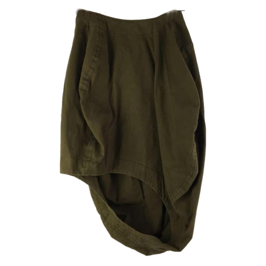 Comme Des Garcons Khaki Cotton Bubble Skirt
