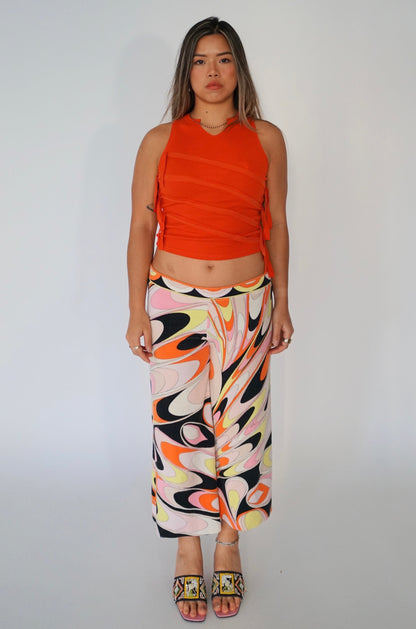 Emilio Pucci Terry Towel Abstract Culottes