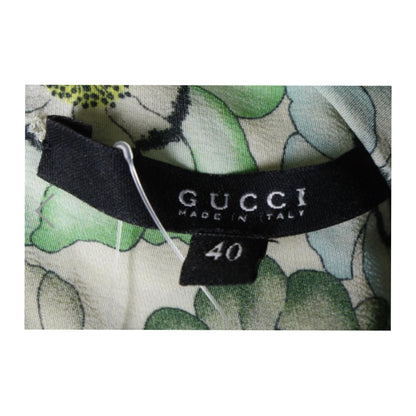 Gucci Floral Logo One Shoulder Silk Midi Dress